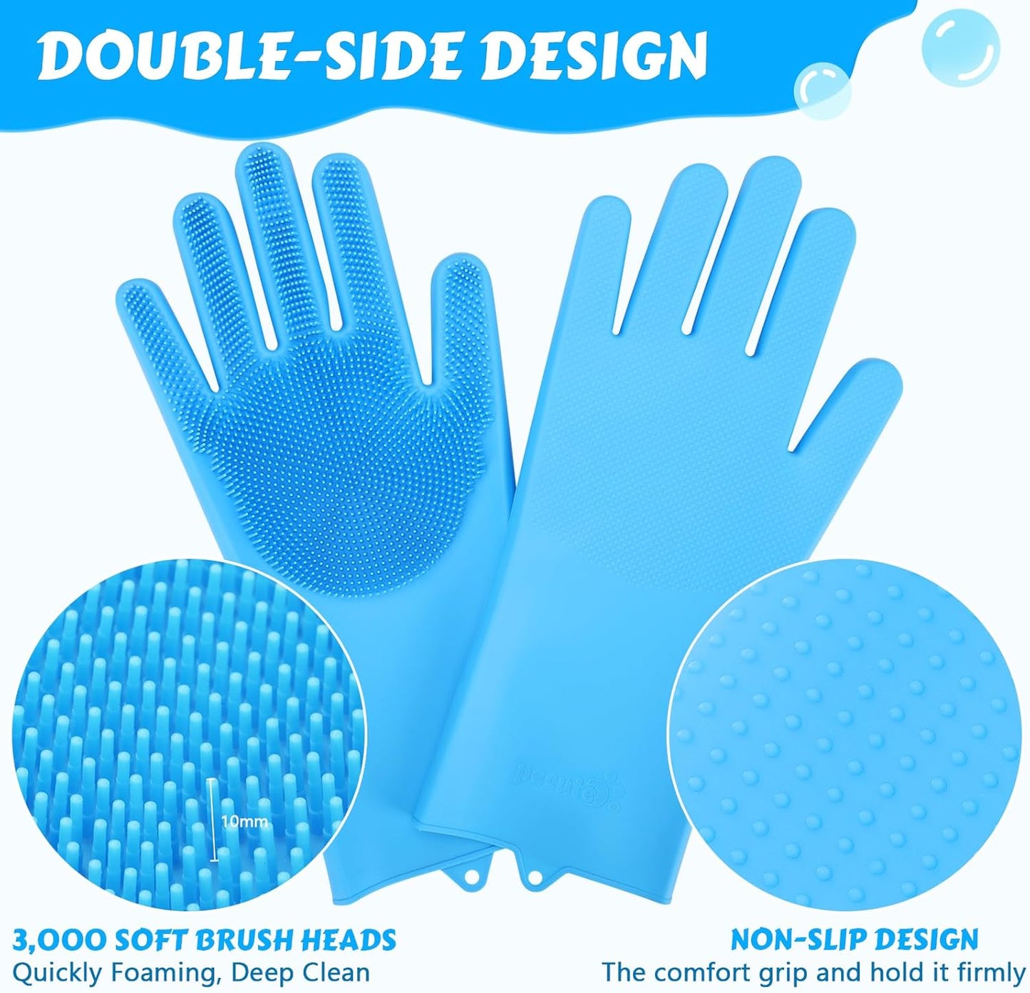 πΎ Pet Grooming Gloves: Heat-Resistant, Silicone 5-Finger β Wash/Bathe/Massage!