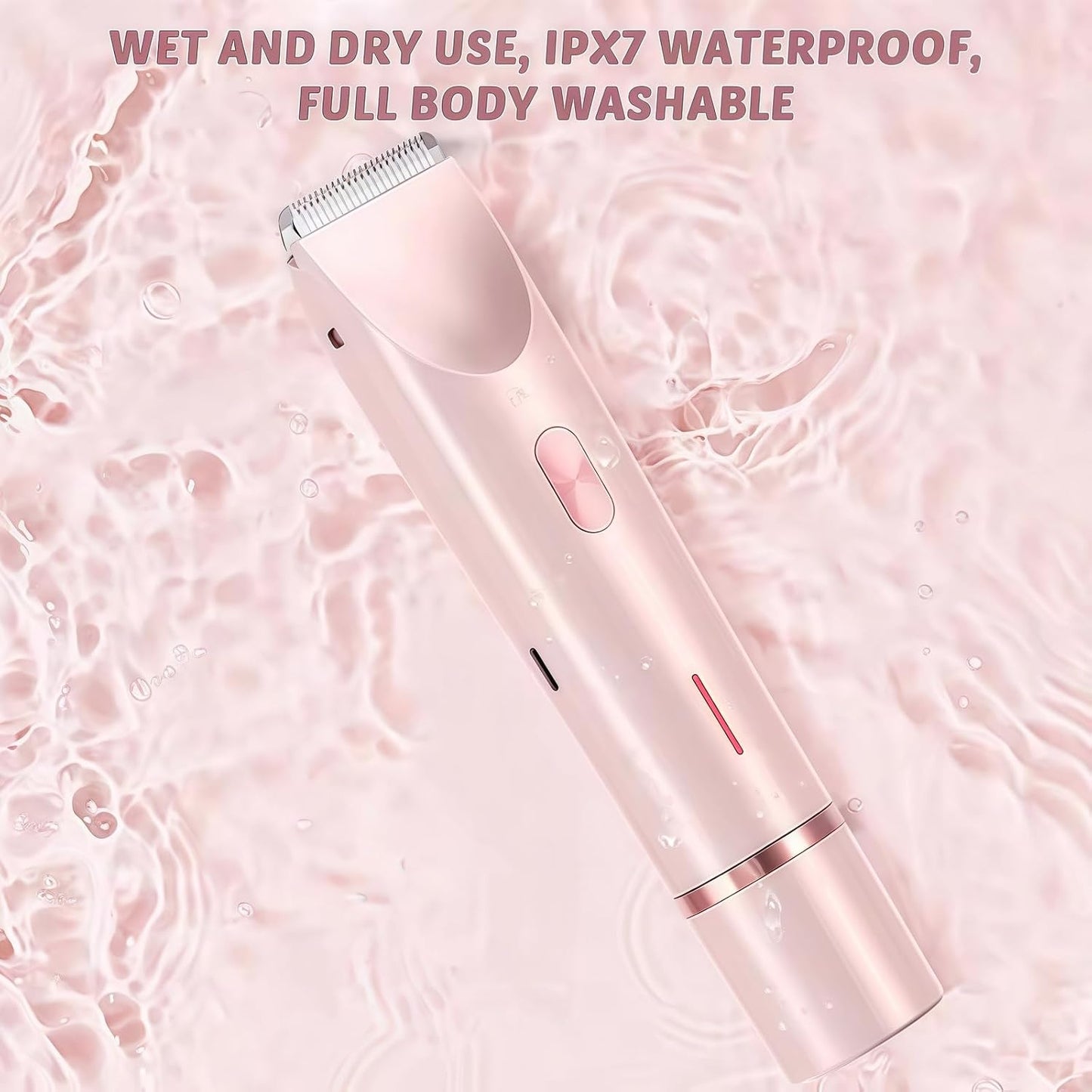 2-in-1 Women's Bikini Trimmer - Rechargeable, IPX7 Waterproof | Pain-Free for Face/Body/Sensitive Areas
