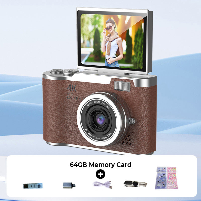 ??4K HD Flip-Screen Digital Camera??