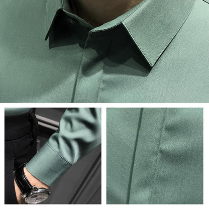 ??Men's Wrinkle-Free Button-Down Shirt