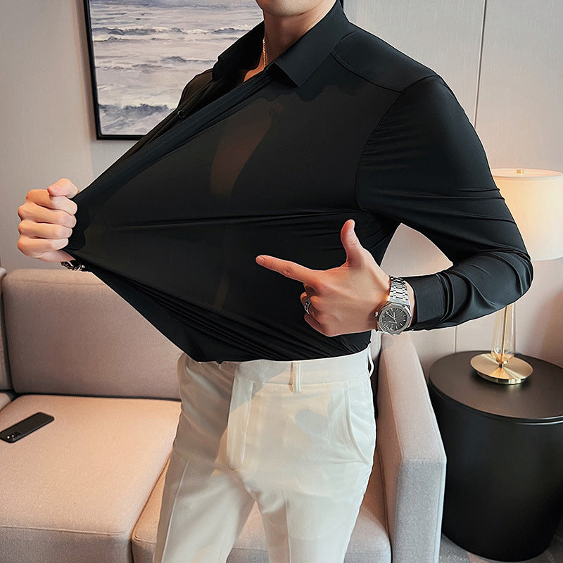 ??Men's Wrinkle-Free Button-Down Shirt
