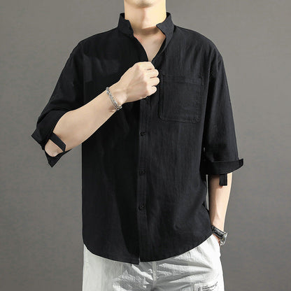 ??Men¡¯s Cotton and Linen Shirt??Buy 2 get 10% Off Auto & Free Shipping??