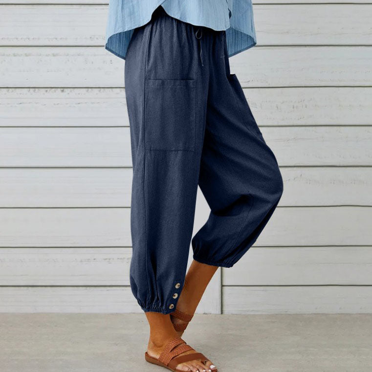 🌈Women's Loose Straight-leg Cotton Linen Pants🌸Buy 2 get 10% Off Extra Auto & Free Shipping🌸
