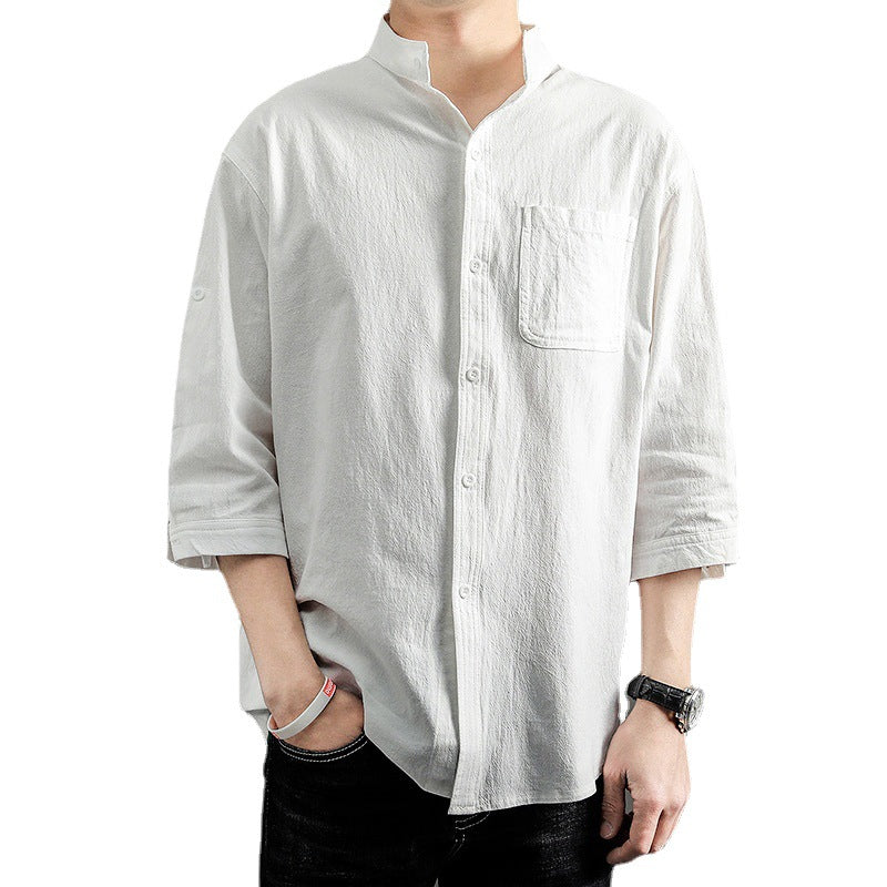 ??Men¡¯s Cotton and Linen Shirt??Buy 2 get 10% Off Auto & Free Shipping??