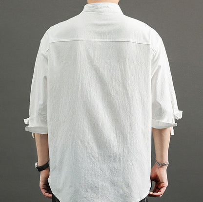 ??Men¡¯s Cotton and Linen Shirt??Buy 2 get 10% Off Auto & Free Shipping??