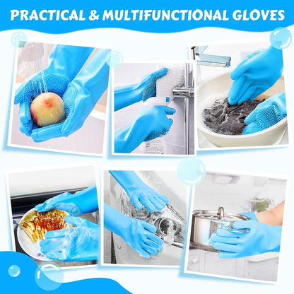 🐾 Pet Grooming Gloves: Heat-Resistant, Silicone 5-Finger – Wash/Bathe/Massage!