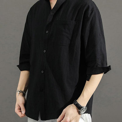 ??Men¡¯s Cotton and Linen Shirt??Buy 2 get 10% Off Auto & Free Shipping??