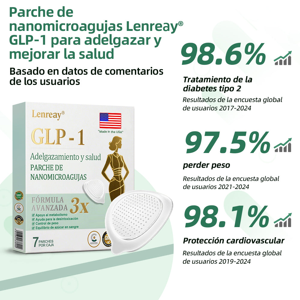 【Último día de promoción: 60% DE DESCUENTO🏅】Lenreay Parche NANO de microagujas NIDDK-Tirzepatide para Adelgazar y Salud(Sin dolor, liberación 24/7 | Pierde 9 kg RÁPIDO | Reducción del 90% en azúcar | ) 🔴01