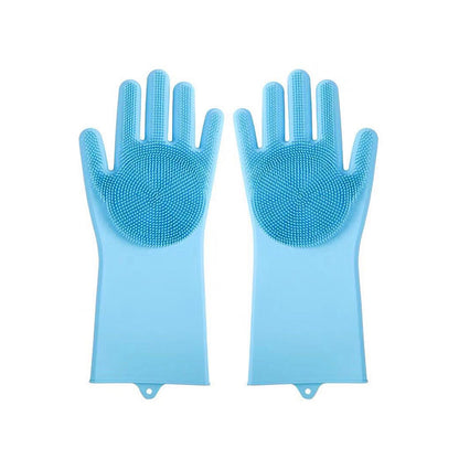 🐾 Pet Grooming Gloves: Heat-Resistant, Silicone 5-Finger – Wash/Bathe/Massage!