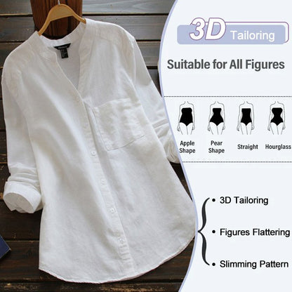 Japanese Style Handmade Linen Cotton Casual Loose Shirt（🔥Buy 2 Automatic 10% Off & Free Shipping🔥）