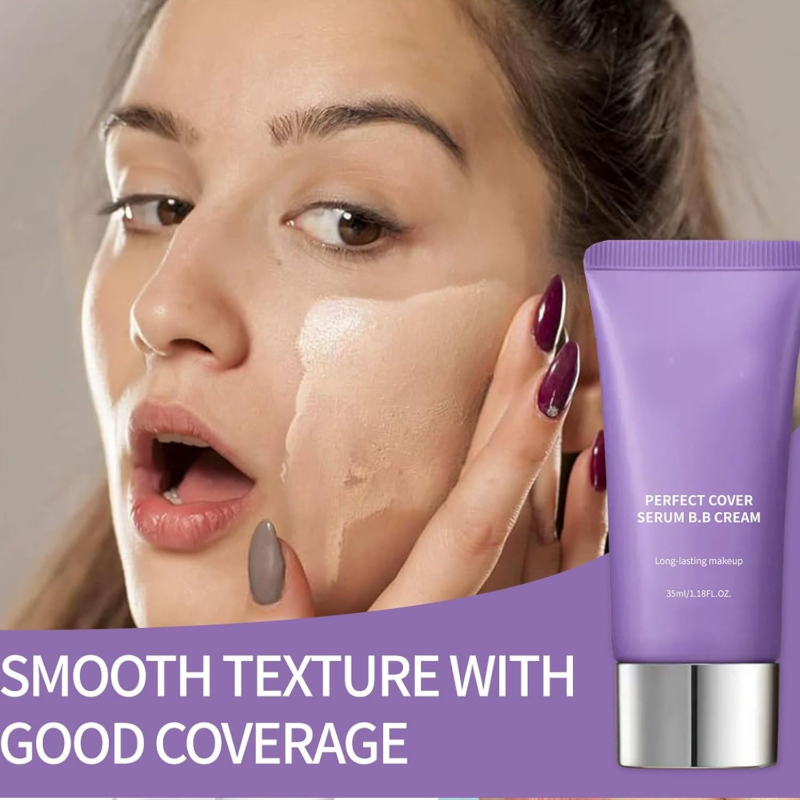 Perfect Cover Serum BB Cream, Purple Misha BB Cream, Skin Care Foundation Makeup, Tinted Moisturizer