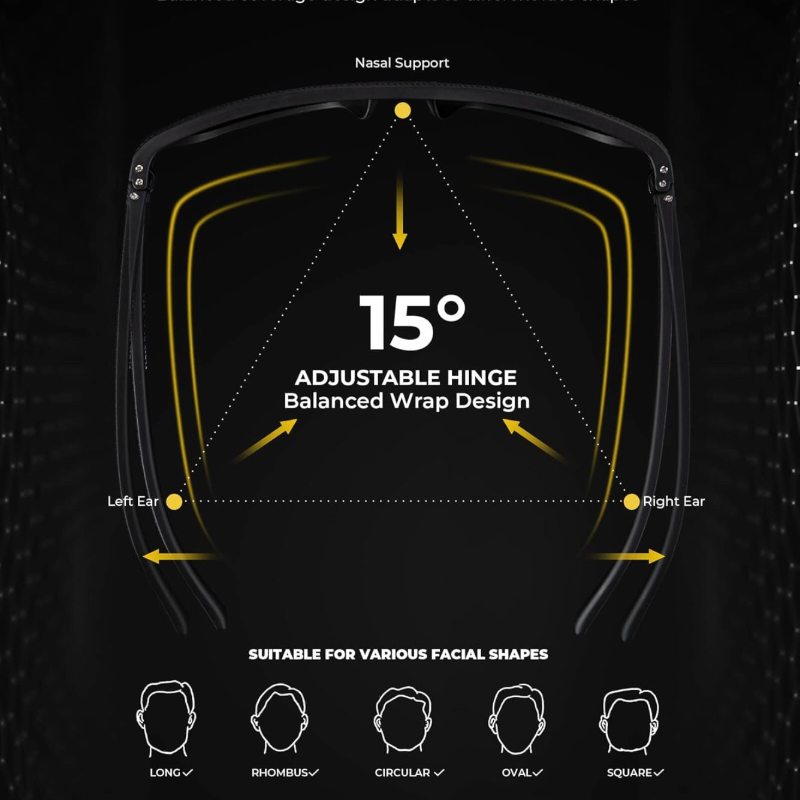 Polarized Sunglasses for Men, Lightweight Sun Glasses with UV Protection for Driving Fishing Golf