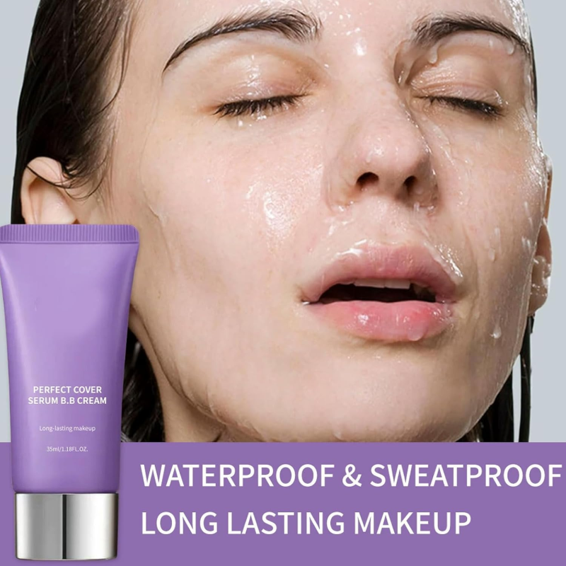 Perfect Cover Serum BB Cream, Purple Misha BB Cream, Skin Care Foundation Makeup, Tinted Moisturizer