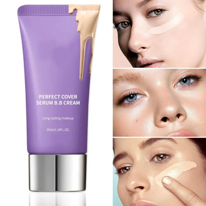 Perfect Cover Serum BB Cream, Purple Misha BB Cream, Skin Care Foundation Makeup, Tinted Moisturizer