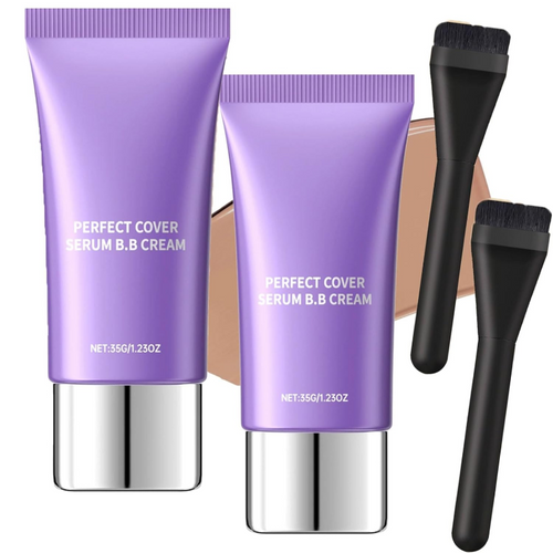 Perfect Cover Serum BB Cream, Purple Misha BB Cream, Skin Care Foundation Makeup, Tinted Moisturizer