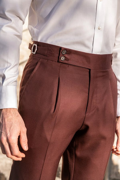 ??Men's Solid Color Straight Casual Trousers