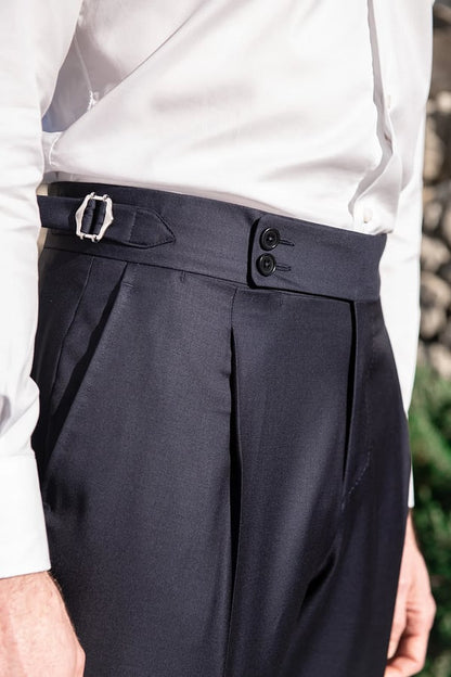 ??Men's Solid Color Straight Casual Trousers