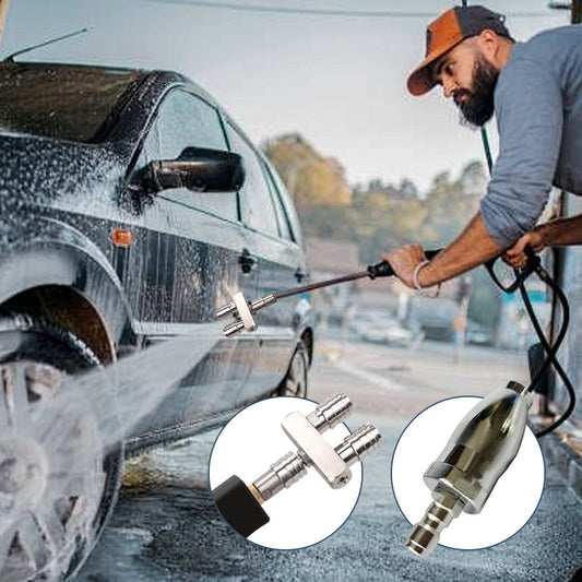 🔥Up to 40% OFF🔥Quick Connect Double Spray Fitting & Rotating Nozzles For High Pressure Washer Gun