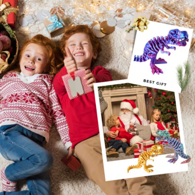 🔥🎁2025 New Year Hot Sale🎁🔥Colorful 3D Printed Dinosaur Toy🦖
