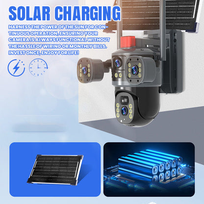 Triple-Lens Solar 360 Dome Camera